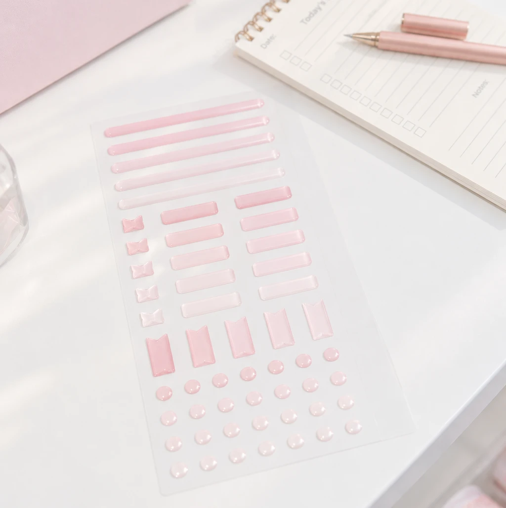 Raised Transparent Stickers - Single sheet
