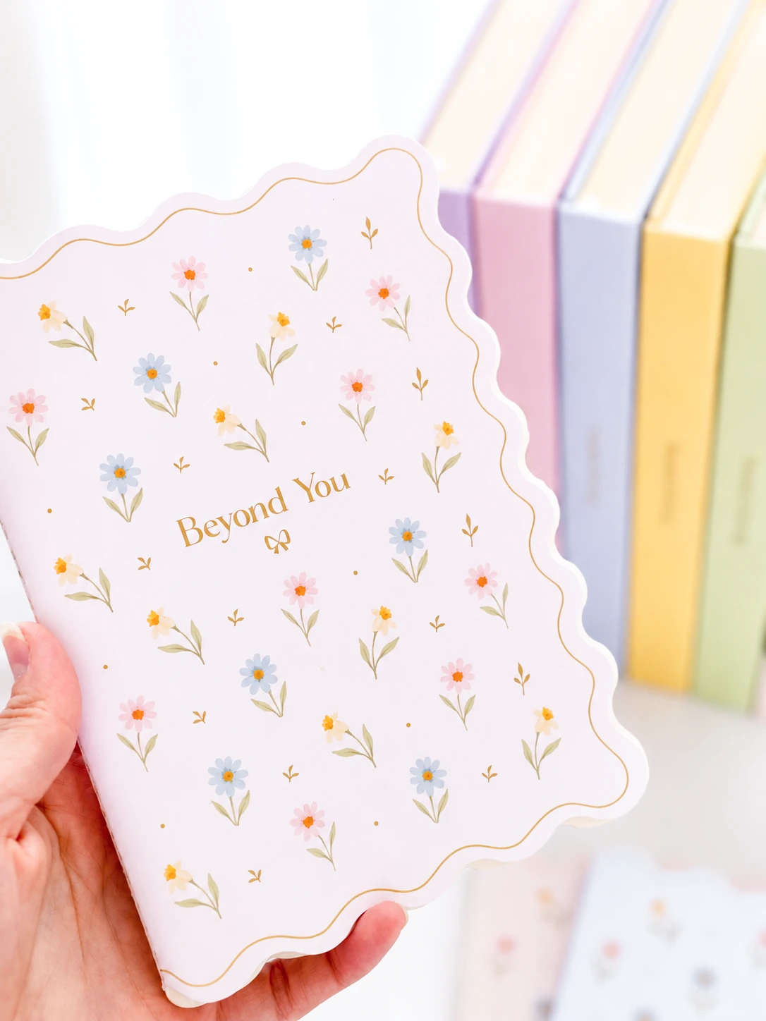 Soft Floral Stitched Notebook Set