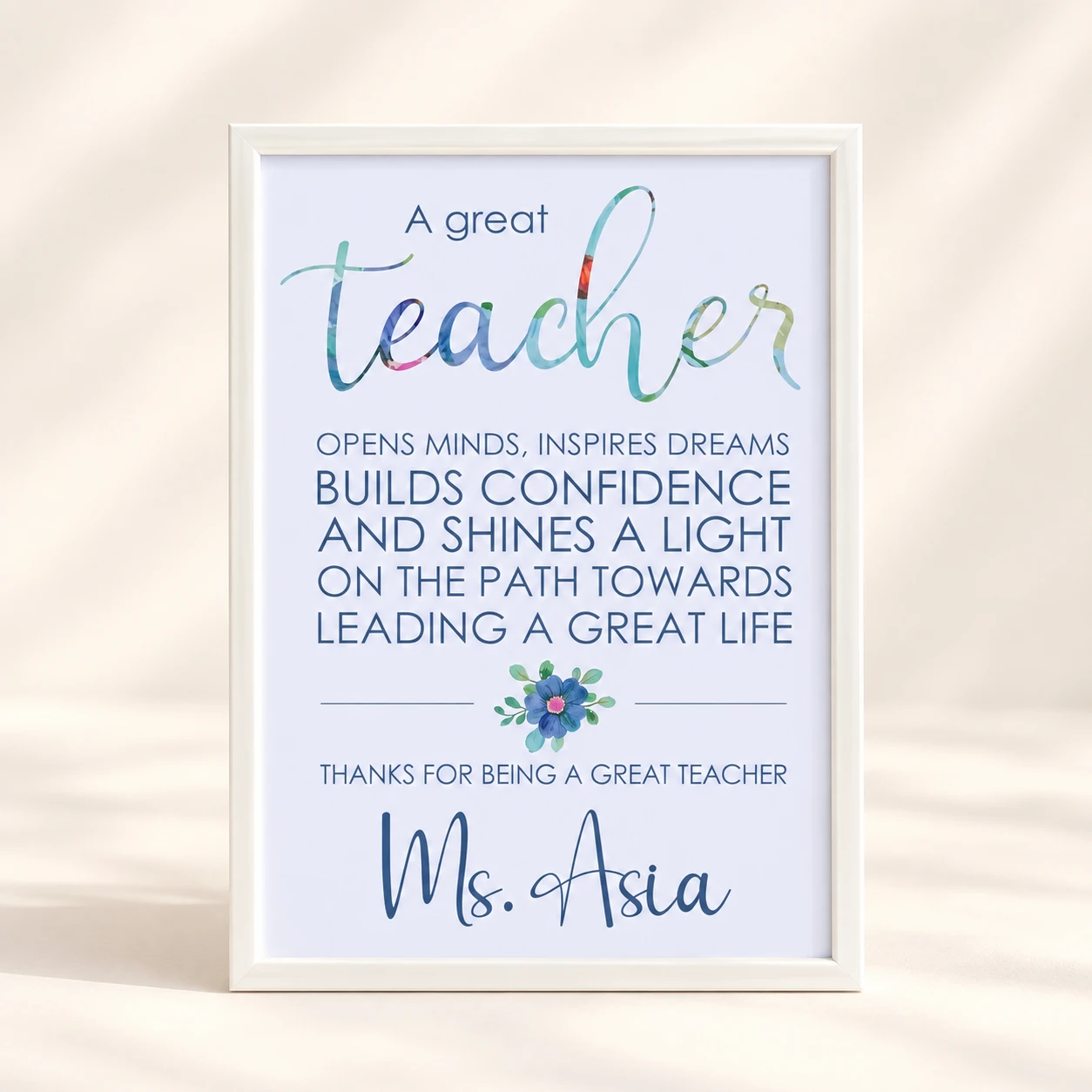 Teachers' Custom Frame