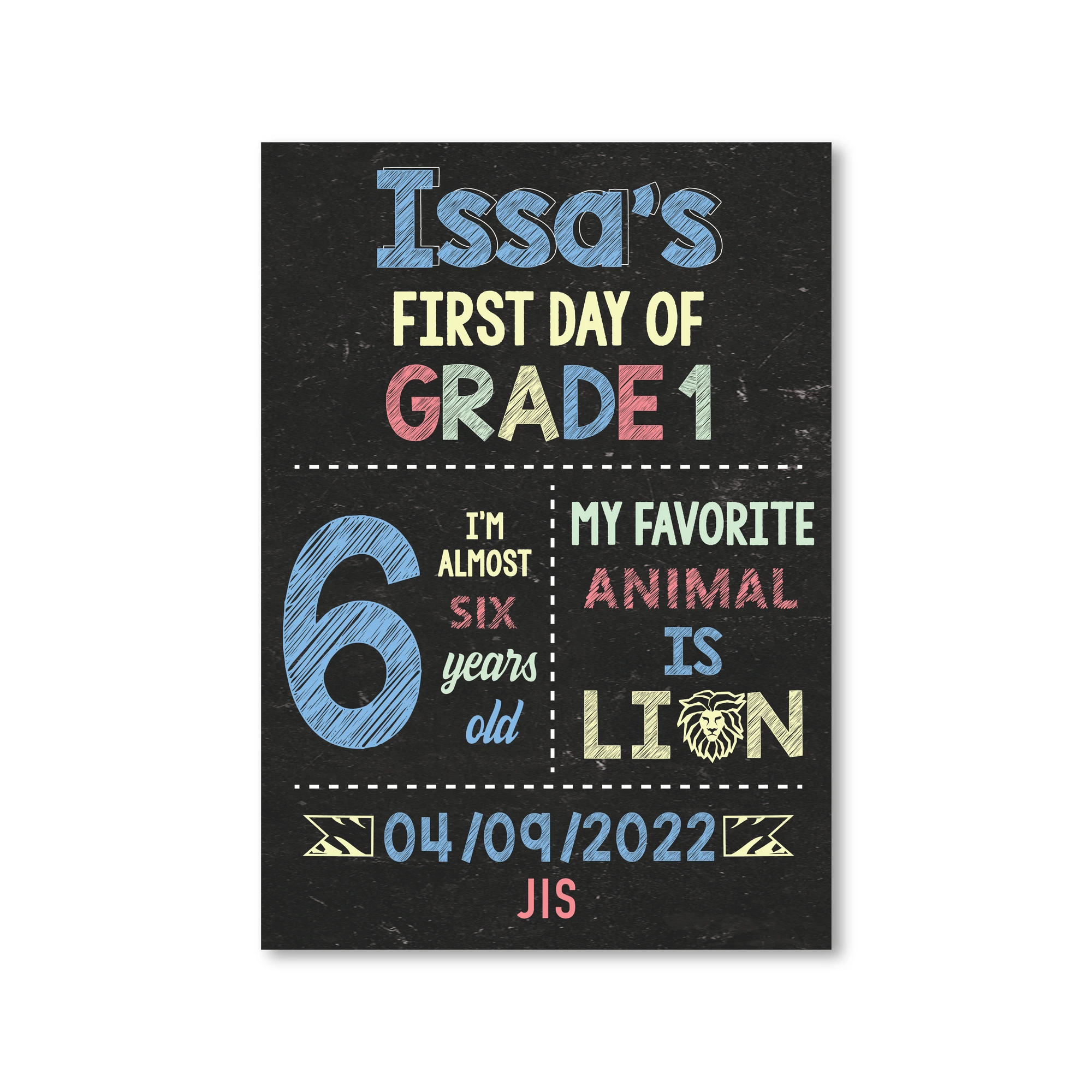 First Day of School Foam Board