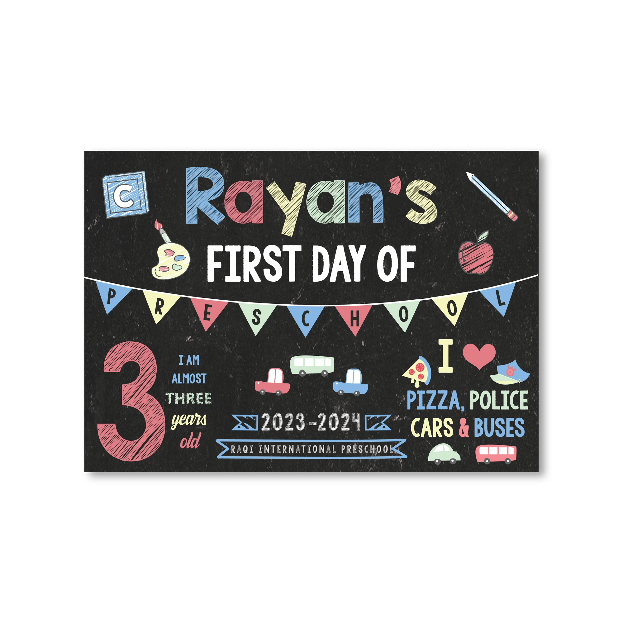 First Day of School Foam Board 