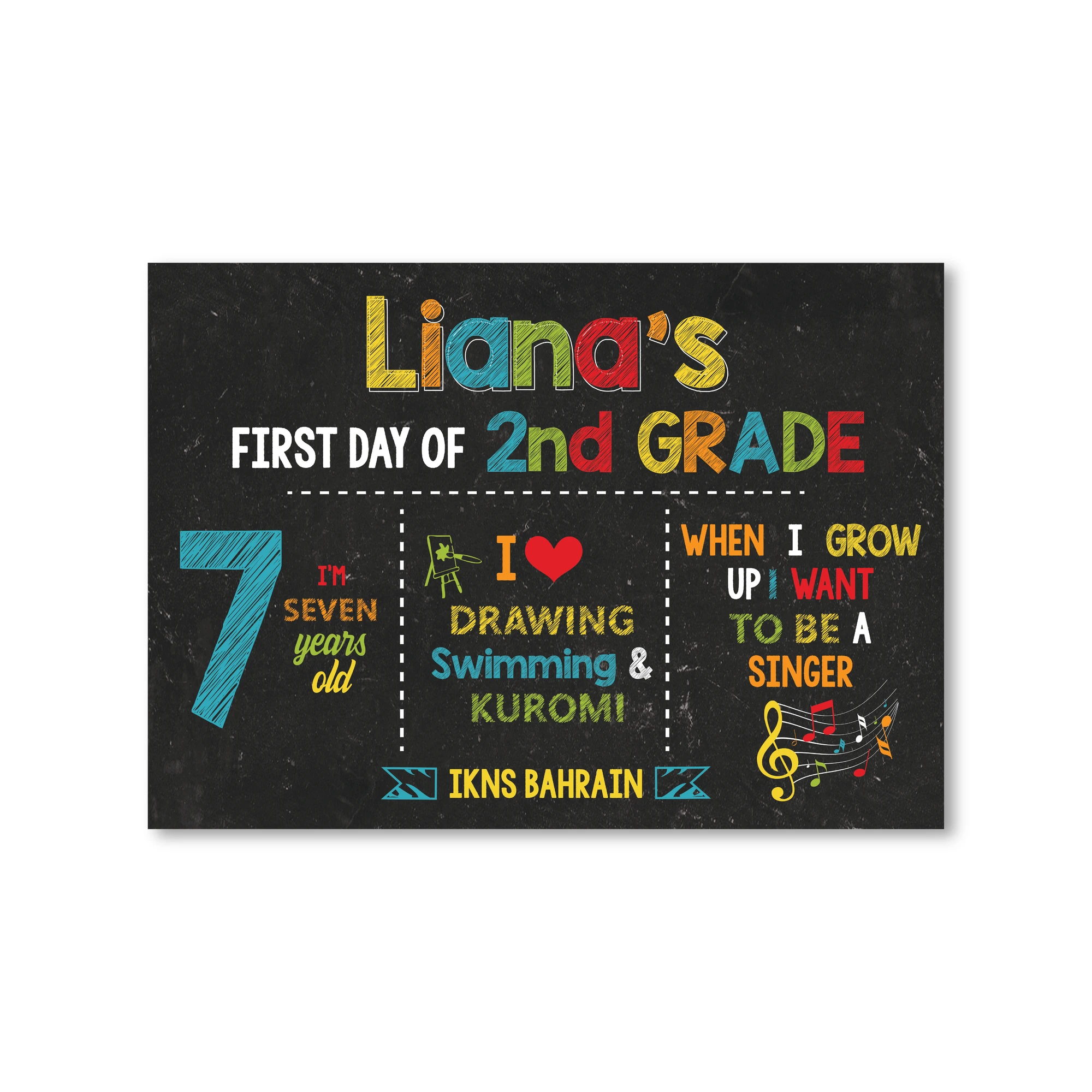 First Day of School Foam Board
