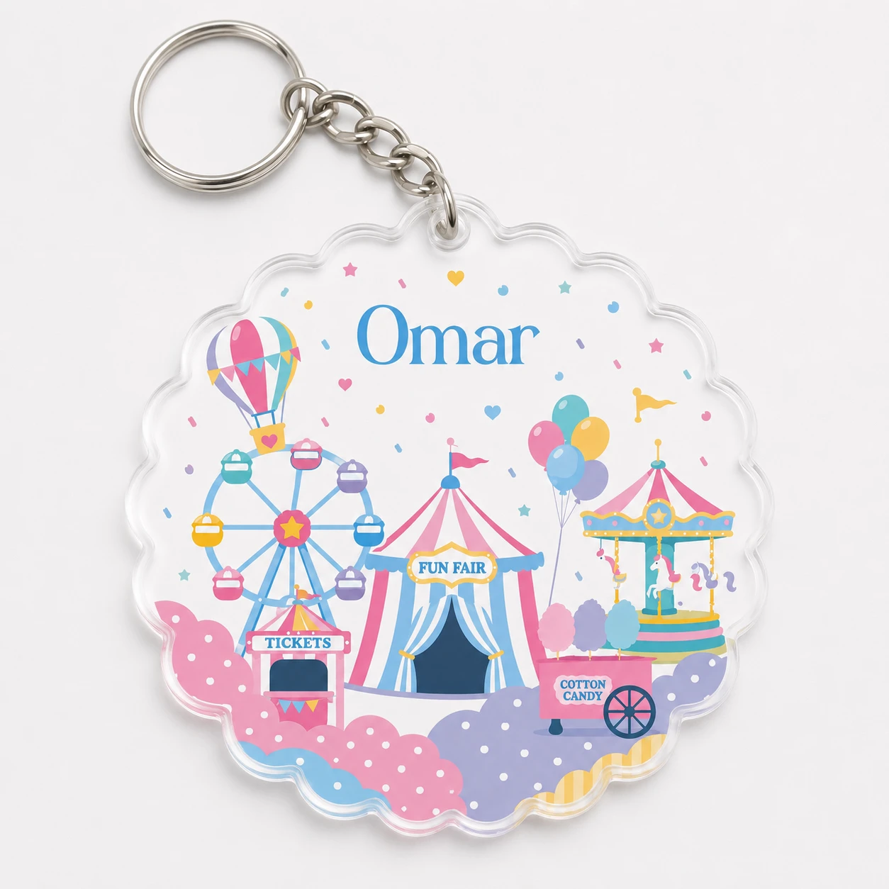 Cloudy Eid Acrylic Keychain