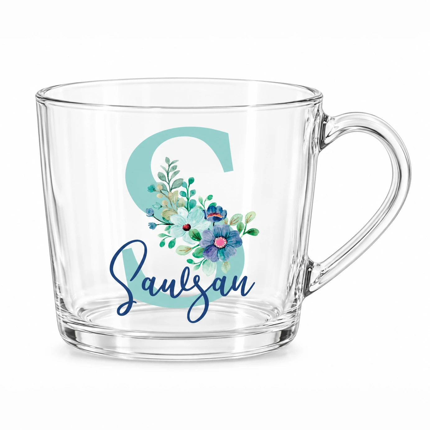 Y&B Initial Transparent Mug