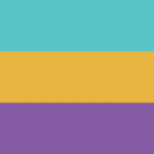 Turquoise / Yellow / Purple