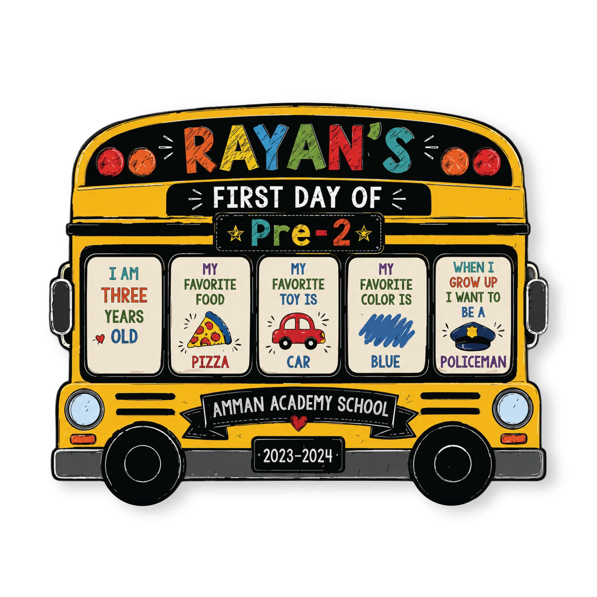 School Bus Foam Board