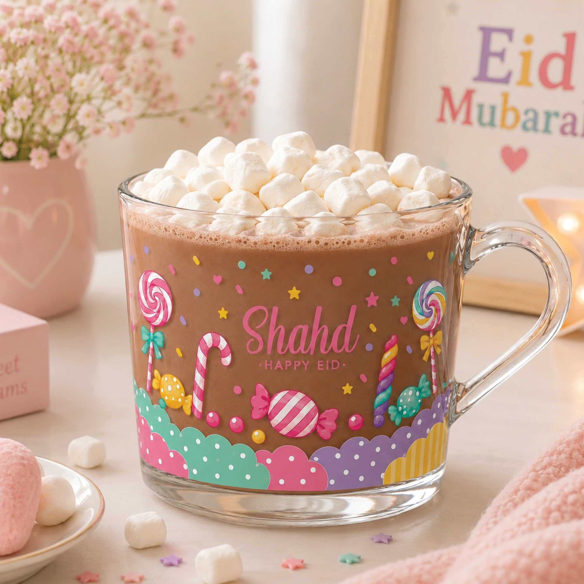 Cloudy Eid Transparent Mug