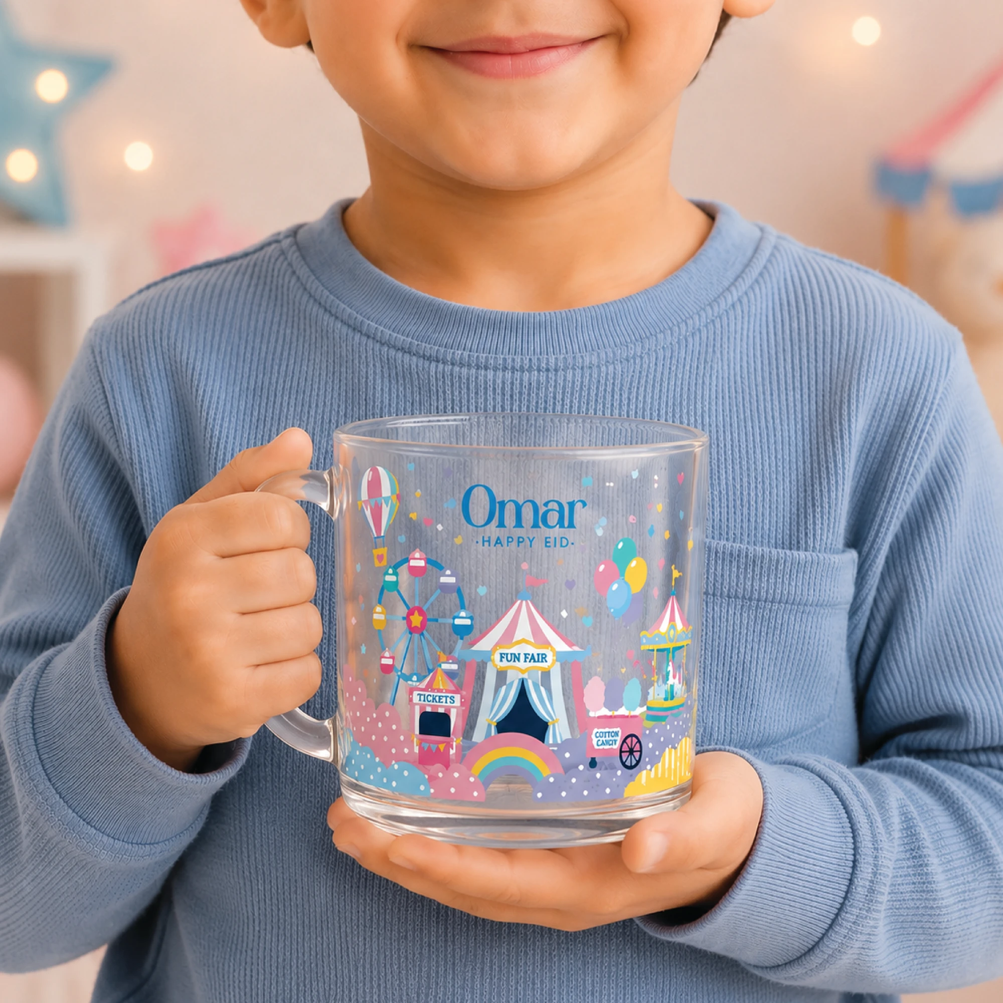 Cloudy Eid Transparent Mug