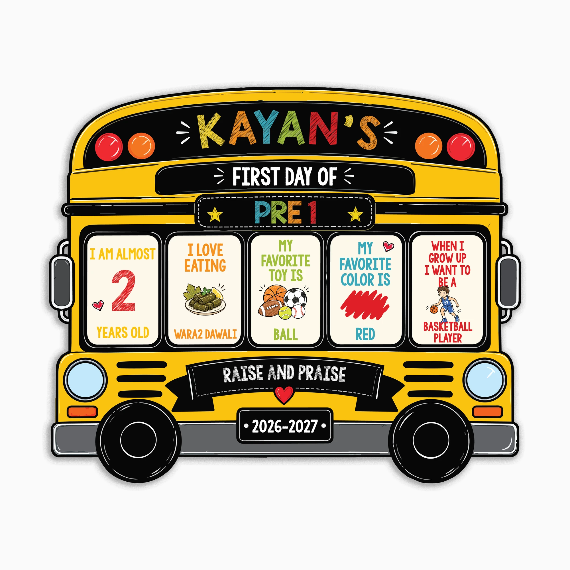 School Bus Foam Board